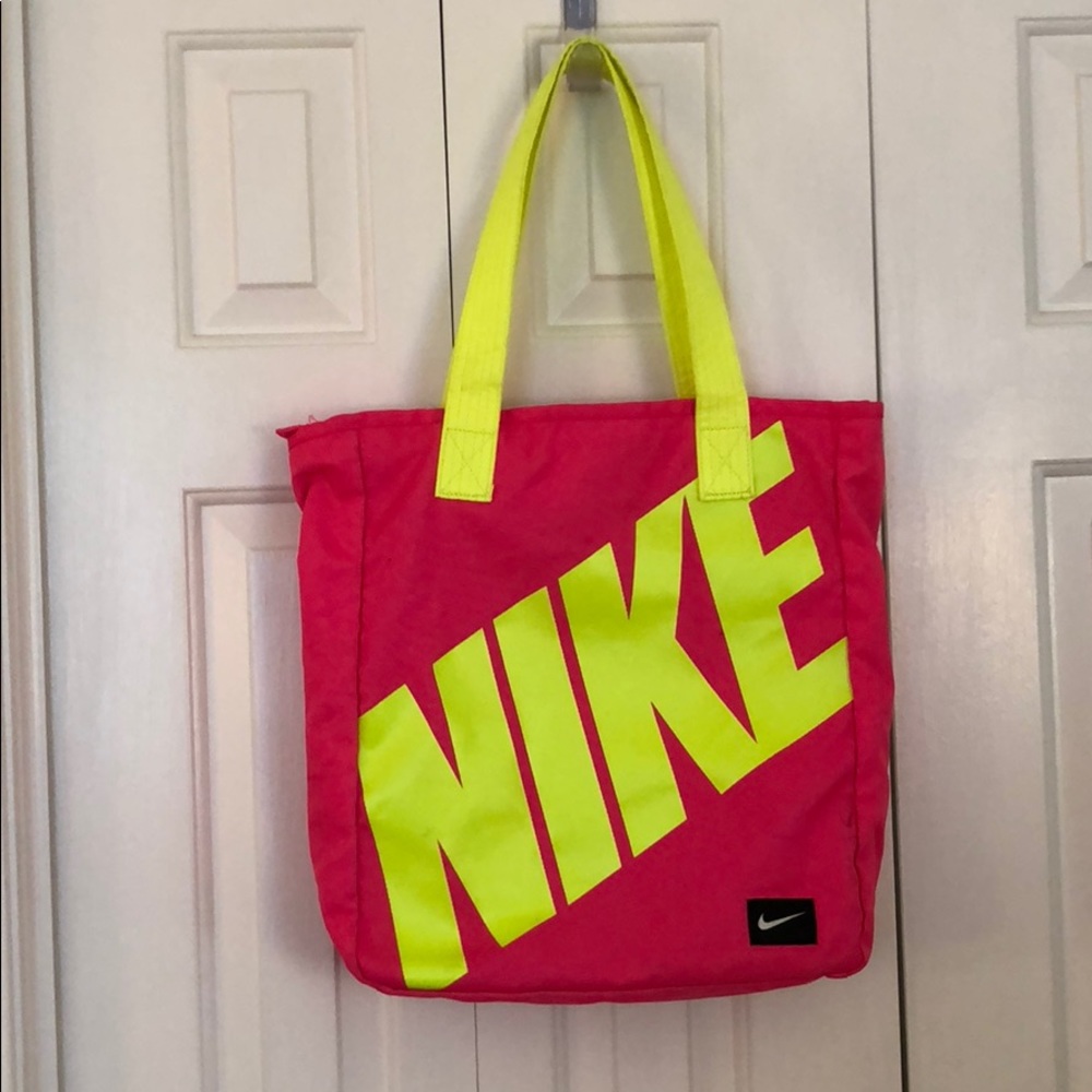 Nike Neon Nylon Tote Bag